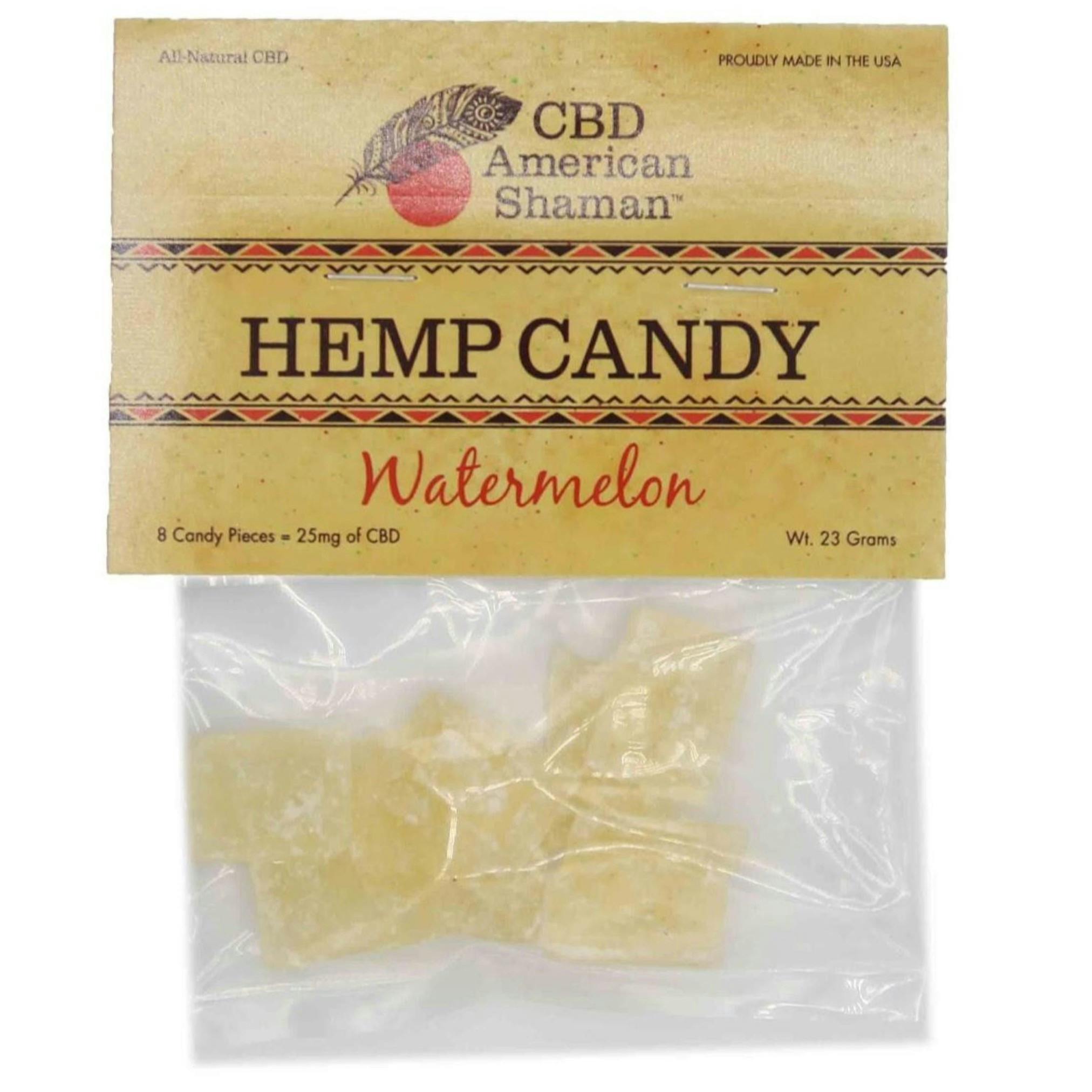CBD American Shaman Hemp Candy CBD & Terpene Rich Watermelon 25mg (8pack) Leafly